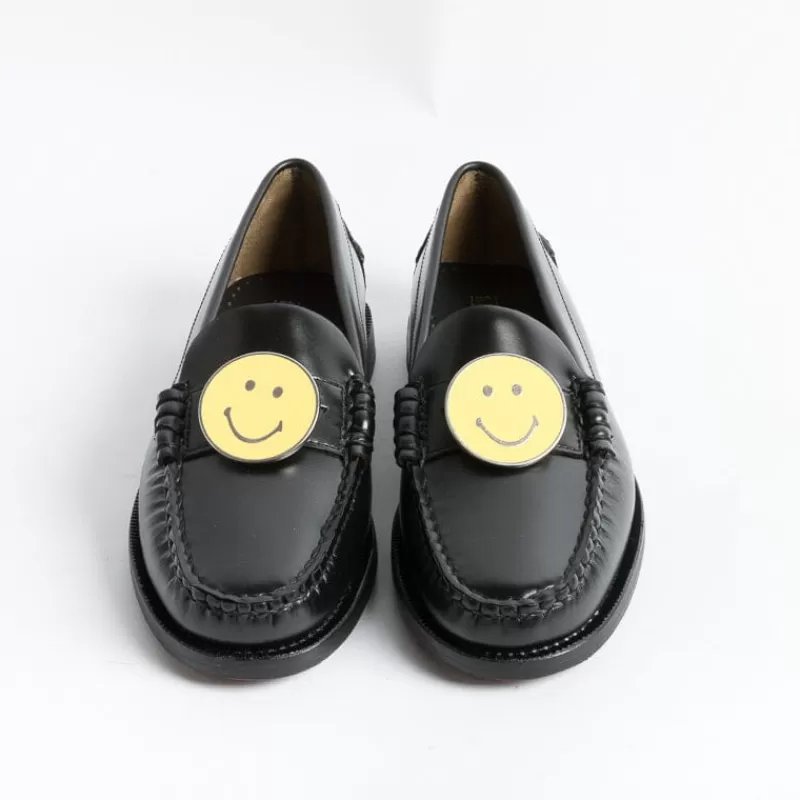 Women Sebago Loafers* - Moccasin Dan - 72112 - Charms - Black Smile