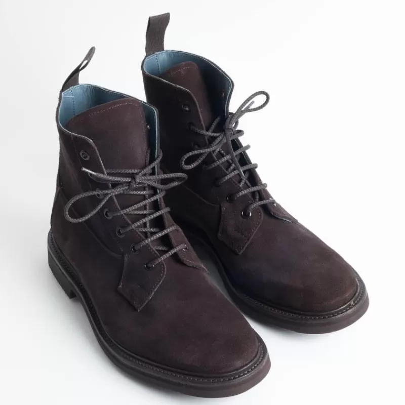 Men Tricker's Combat Boots* - Burford Coffee Reversed