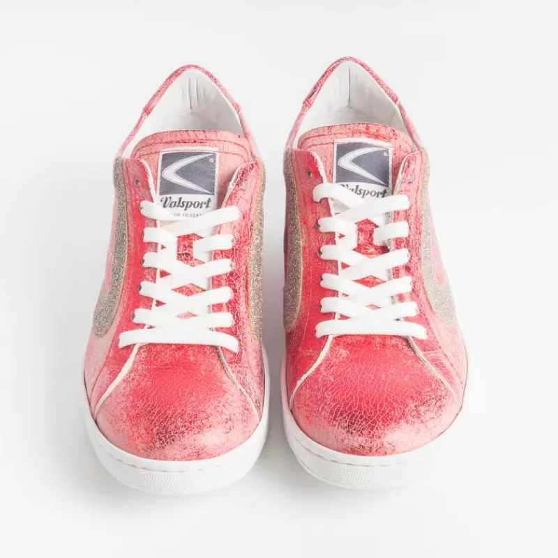 Women VALSPORT 1920 Sneakers*Valsport - Tournament Sneakers - Crack Red Glitter Bordeau