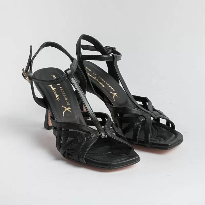 Women POESIE VENEZIANE Sandals With Heel*Venetian Poetry - Sandals With Heel -B80 - Black