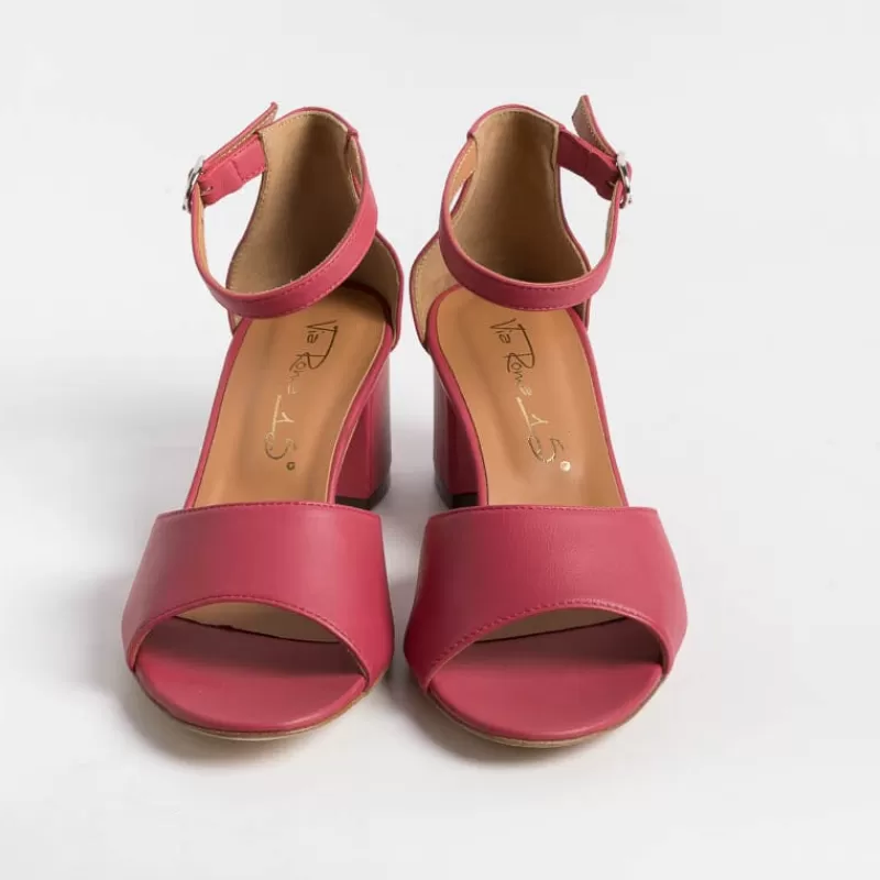 Women Via Roma 15 Sandals With Heel* - Sandals With Heels - 3065 - Nappa Strawberry