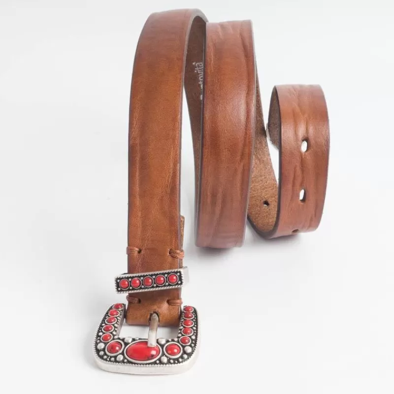 Women PUNTO VITA Belts*Waist Point - Belt Pv1516 - Dark Leather