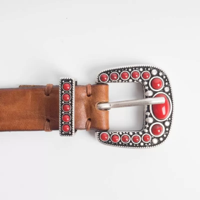 Women PUNTO VITA Belts*Waist Point - Belt Pv1516 - Dark Leather